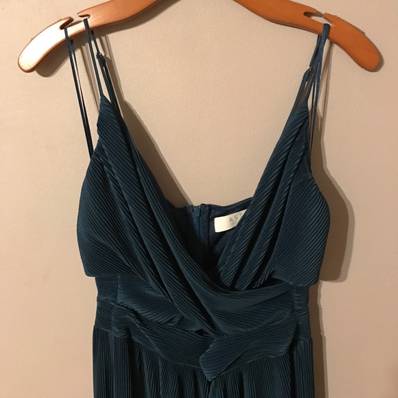 ASTR Pleated Cutout Jumpsuit in Blue - Picture 4 of 5